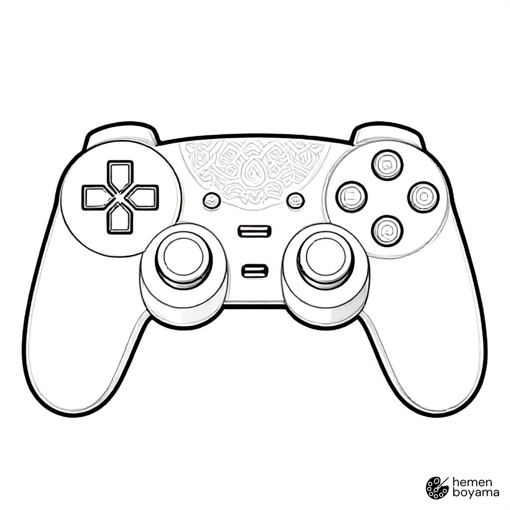 Gamepad (Oyun Kolu) Boyama Sayfası