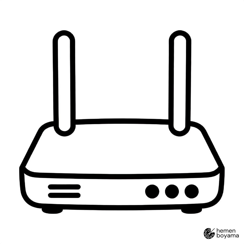 Modem ve Router Boyama Sayfası