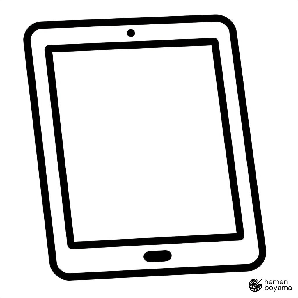 Tablet Bilgisayar Boyama Sayfası