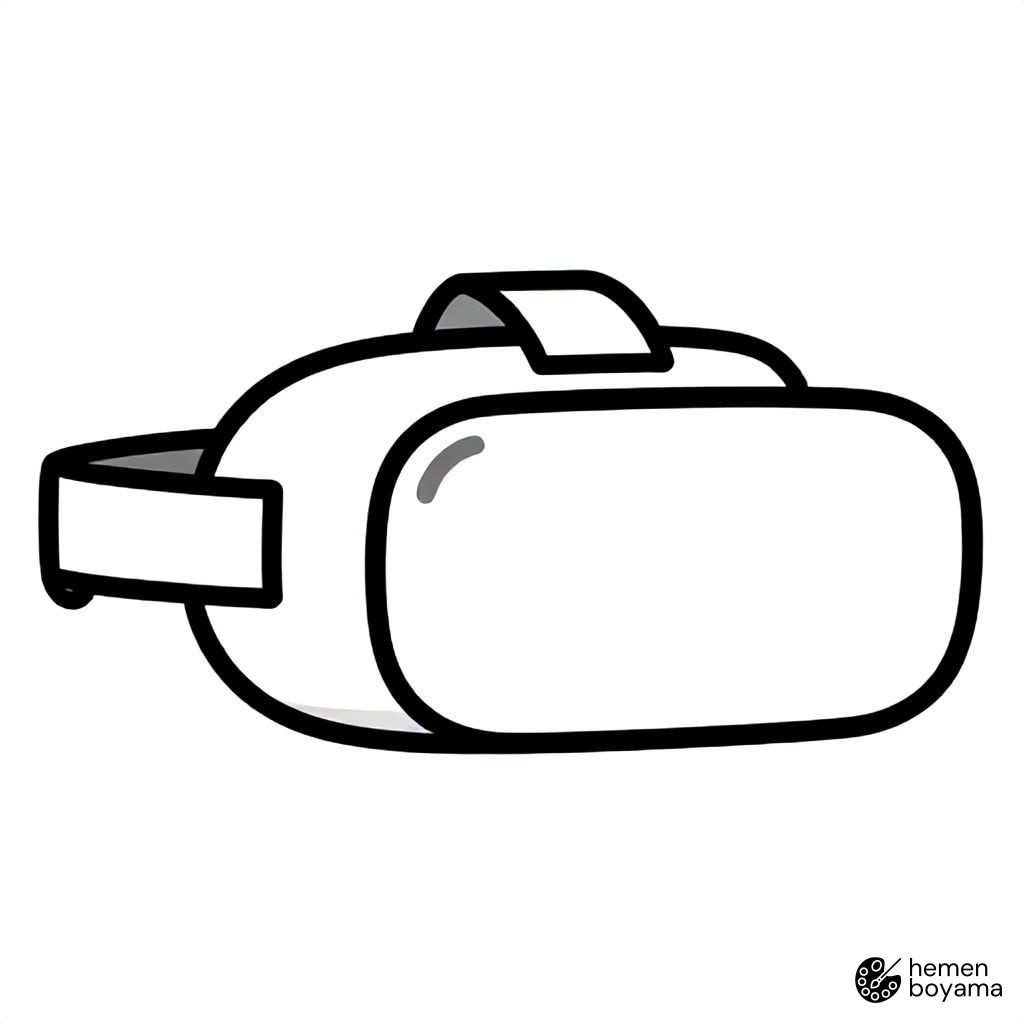 VR Gözlük (Sanal Gerçeklik) Boyama Sayfası