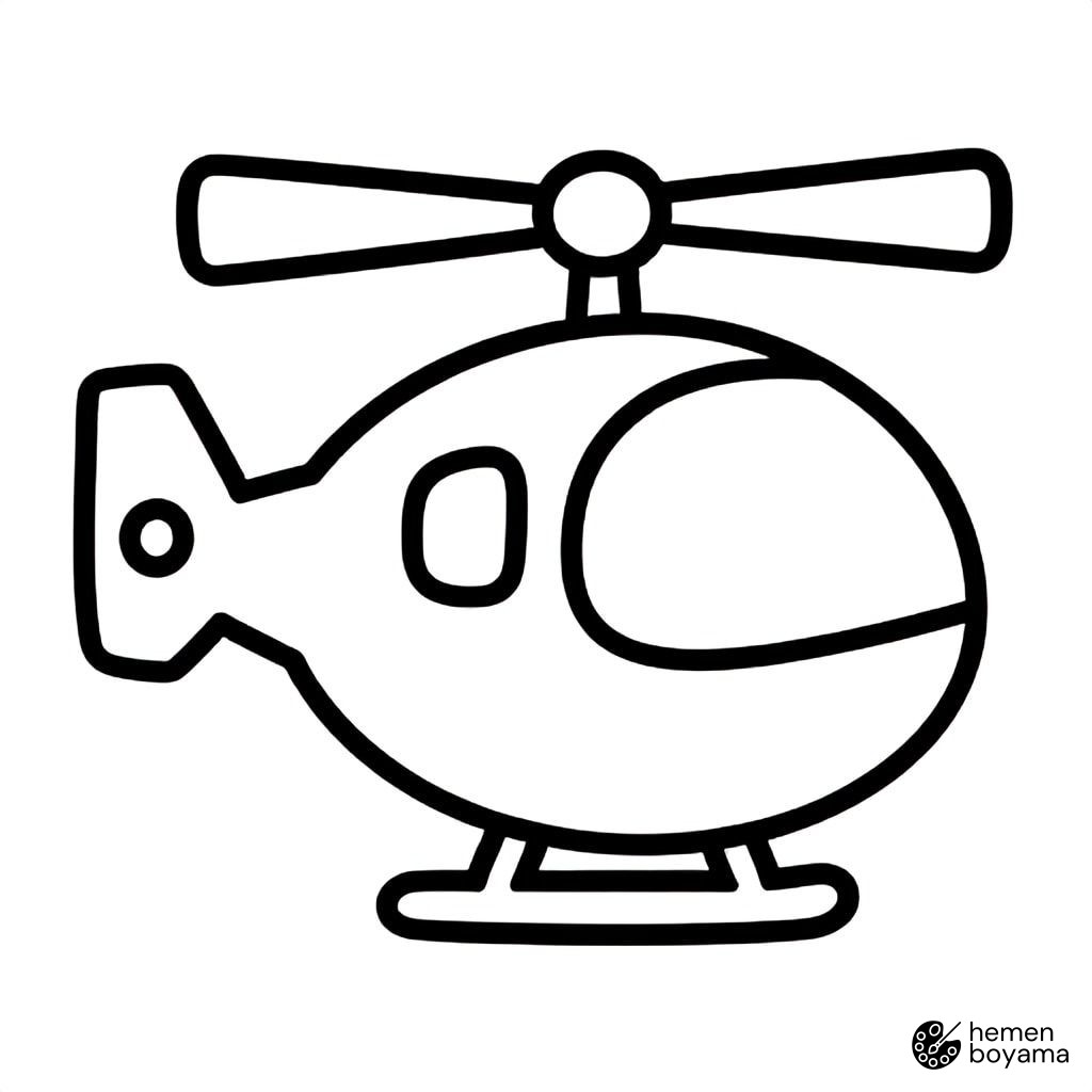 Helikopter Pilotu Boyama Sayfası