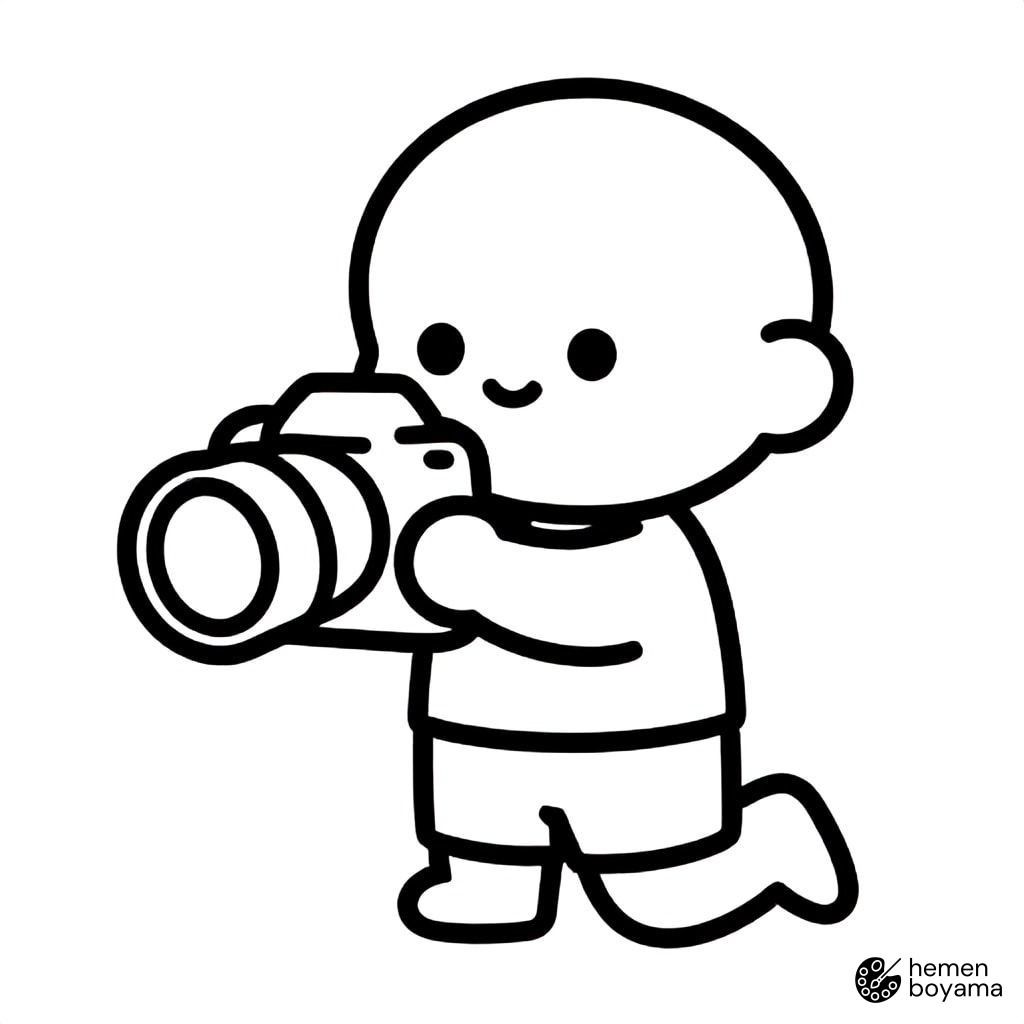 Fotoğrafçı Boyama Sayfası