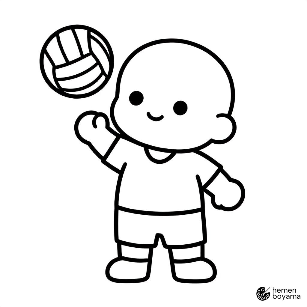 Voleybolcu Boyama Sayfası