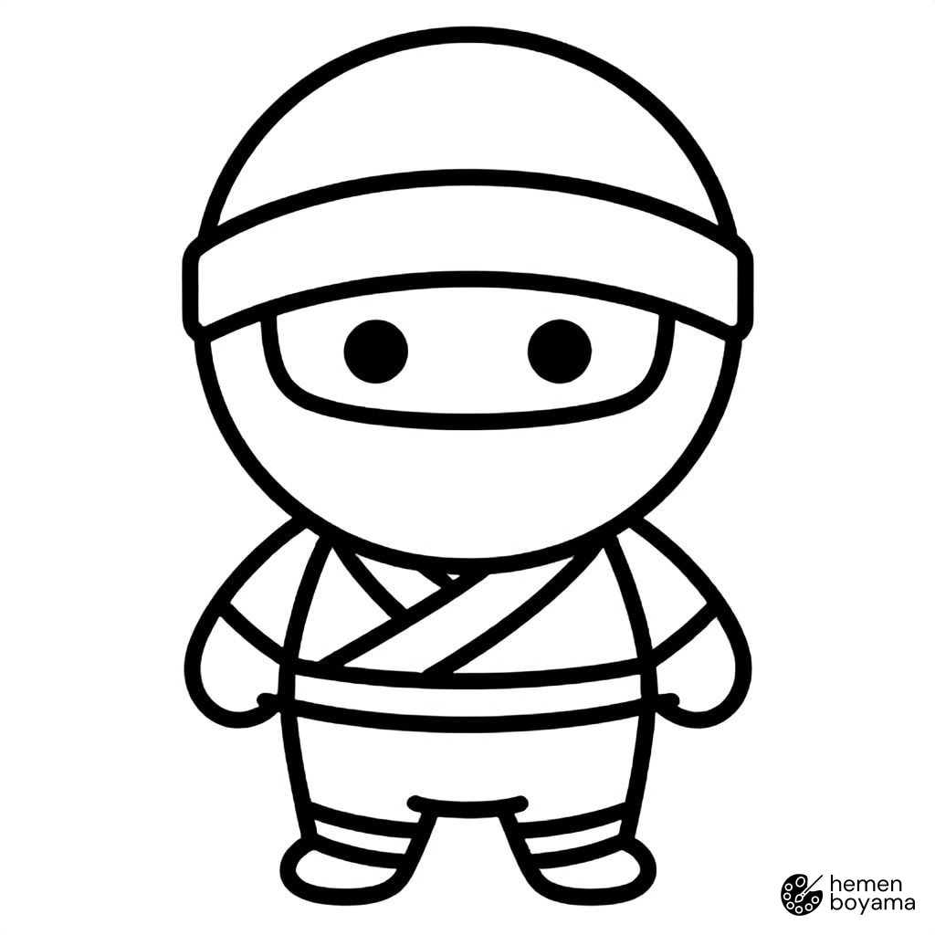 Gizli Ninja Anime Boyama Sayfası