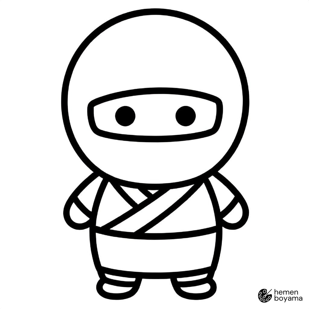 Hızlı Shinobi Savaşçısı Boyama Sayfası