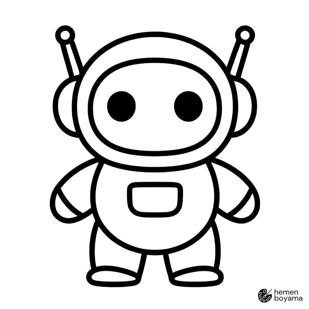 Mecha Robot Pilotu Boyama Sayfası