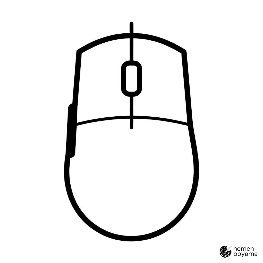 Hassas Oyuncu Mouse Boyama Sayfası