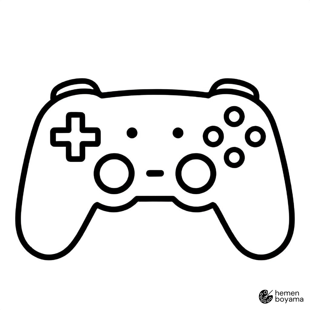 Kablosuz Gamepad Boyama Sayfası