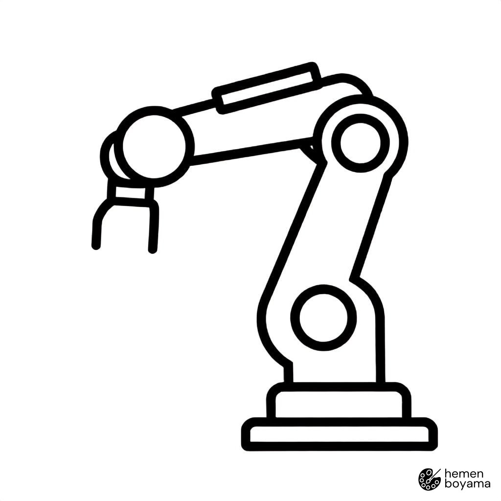 Endüstriyel Robot Kolu Boyama Sayfası