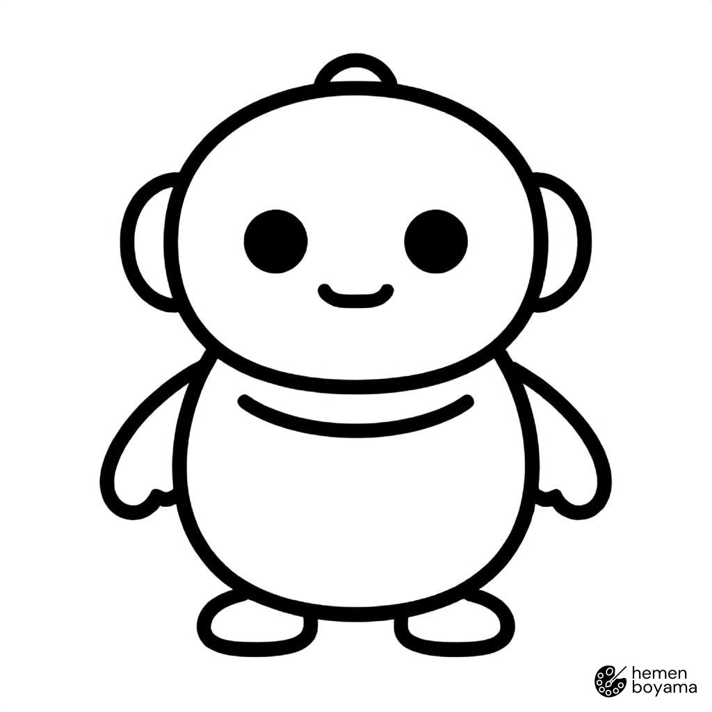 Ev Hizmetçisi Robot Boyama Sayfası