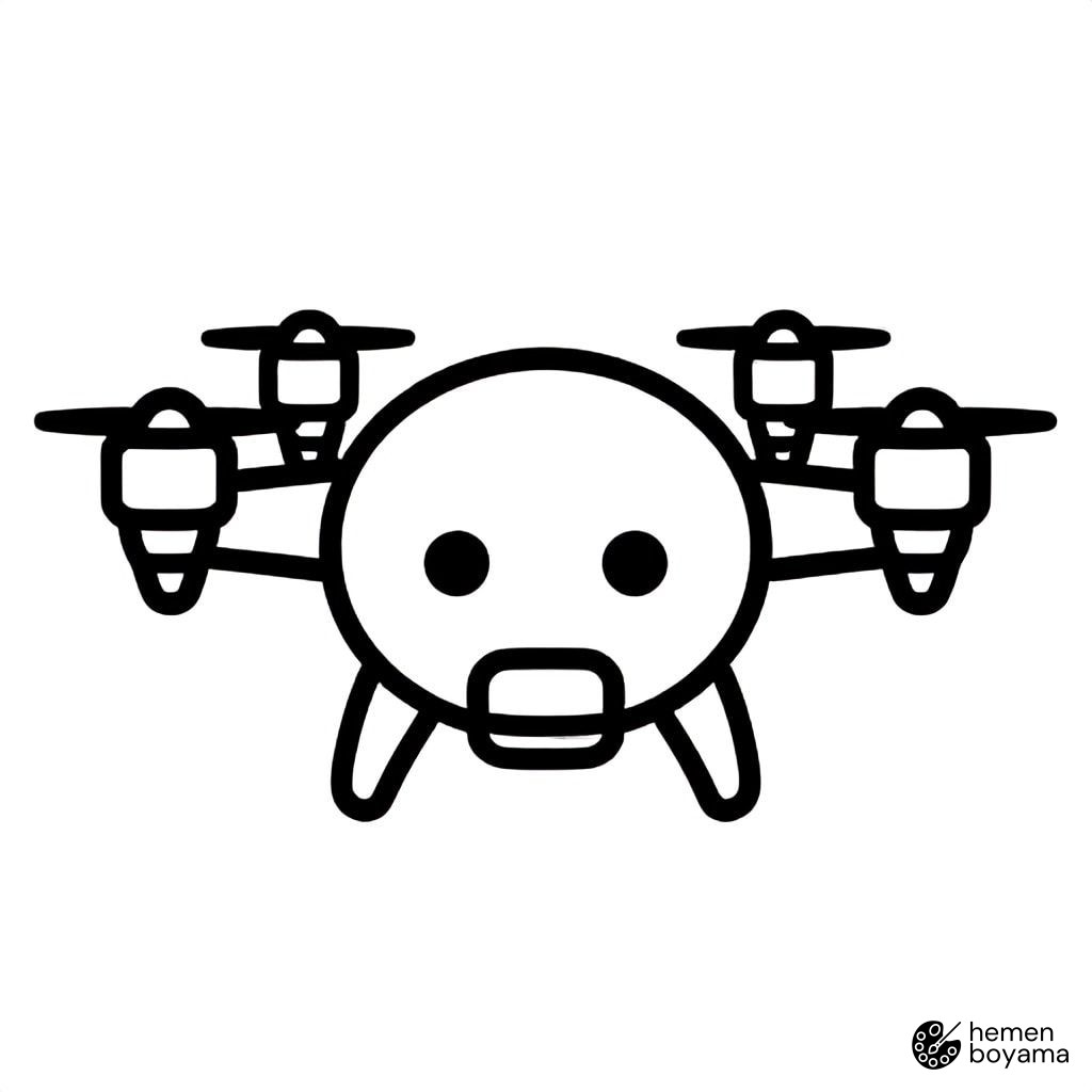 Gökyüzü Gözlem Drone'u Boyama Sayfası