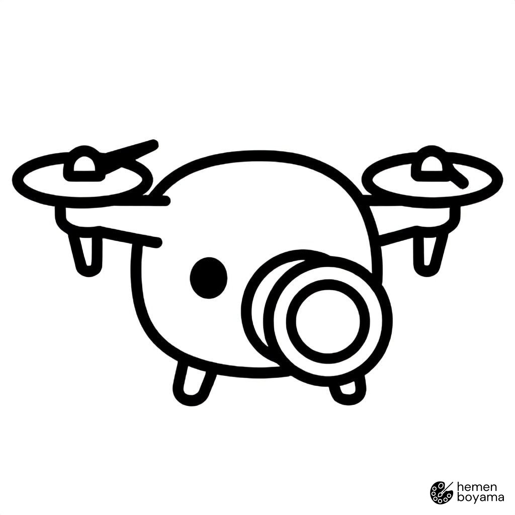 Kameralı Drone Boyama Sayfası