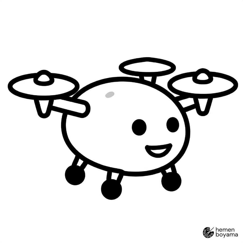 Kargo Teslimat Drone'u Boyama Sayfası