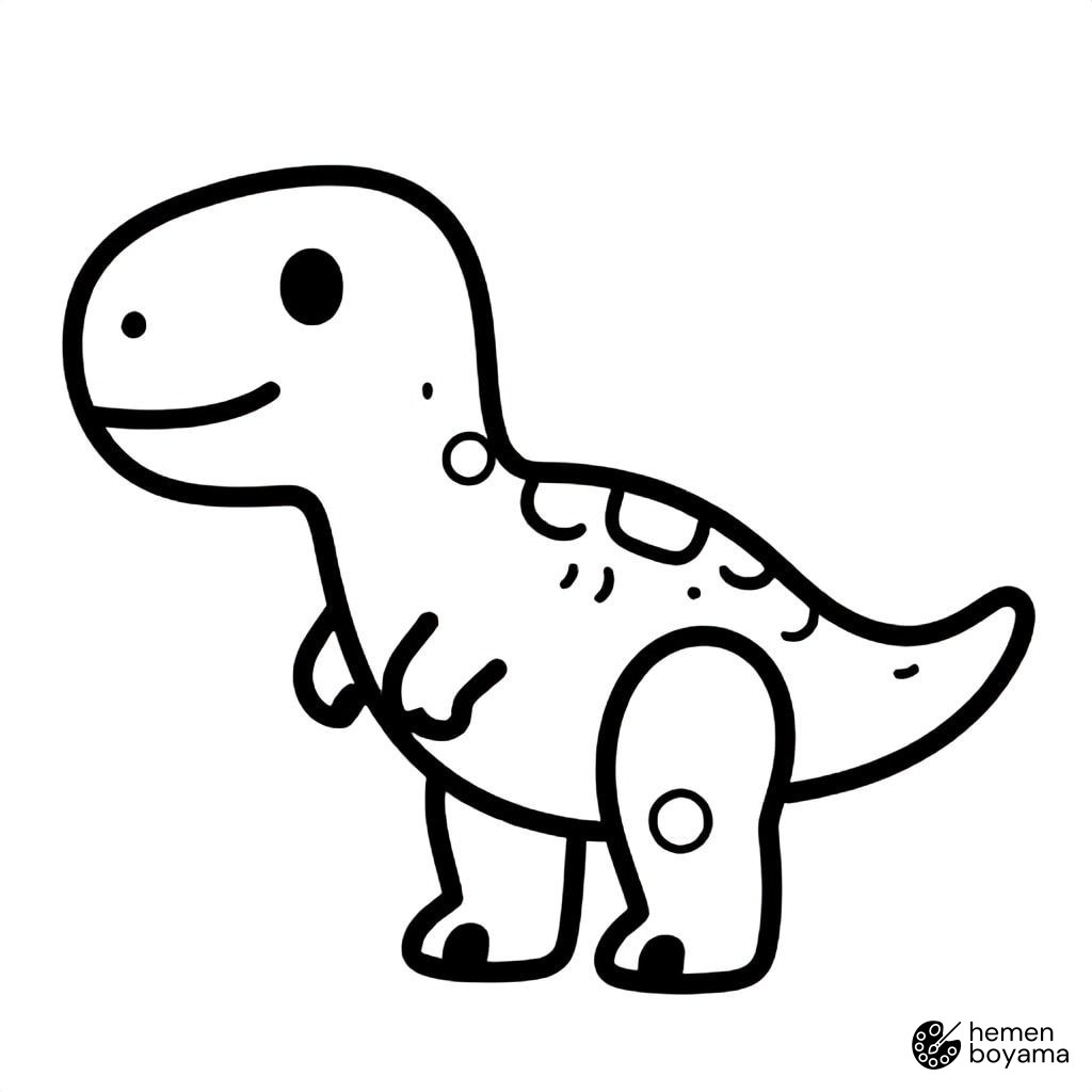 Mekanik T-Rex Dinozor Boyama Sayfası