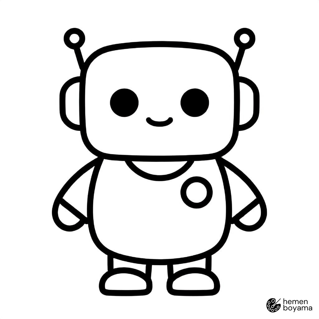 Şifa Veren Doktor Robot Boyama Sayfası