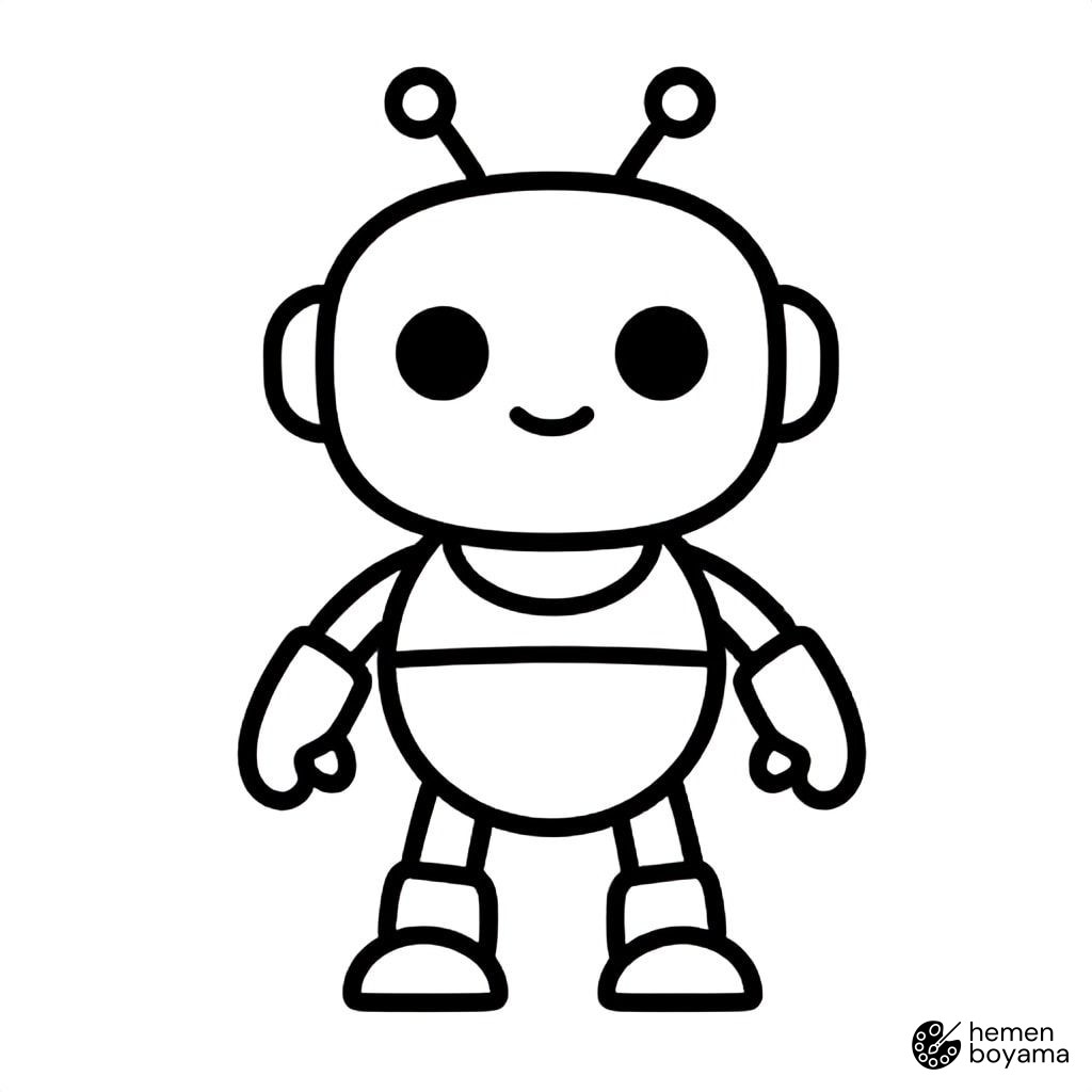 Yük Taşıyan Robot Karınca Boyama Sayfası