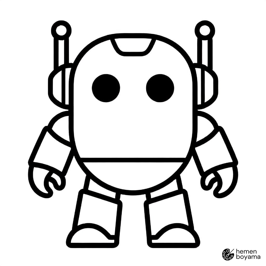 Zırhlı Savaşçı Robot Boyama Sayfası