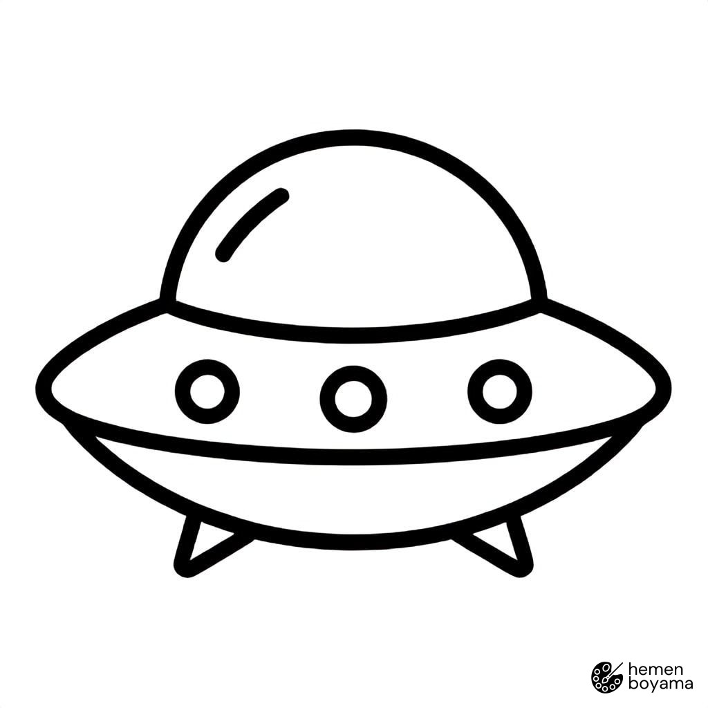 Kargo Taşıyan UFO Boyama Sayfası