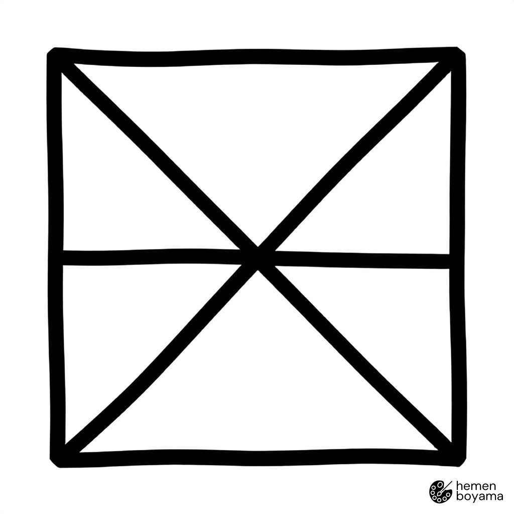 Geometrik Desen Boyama Sayfası