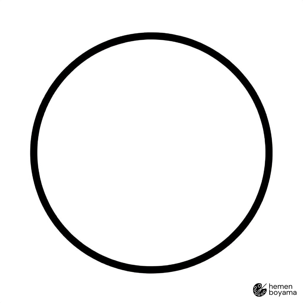 Minimalist Geometri Boyama Sayfası