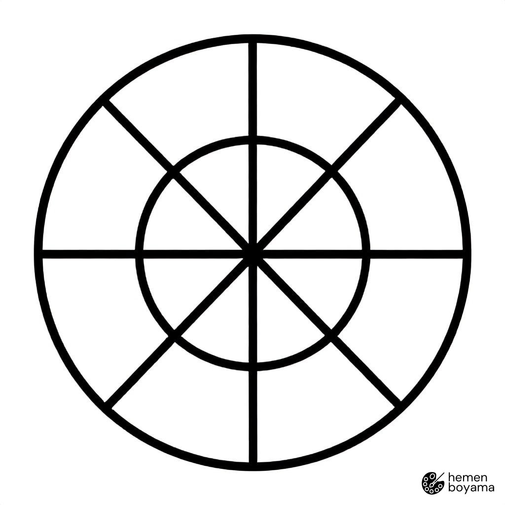 Optik Geometri Boyama Sayfası