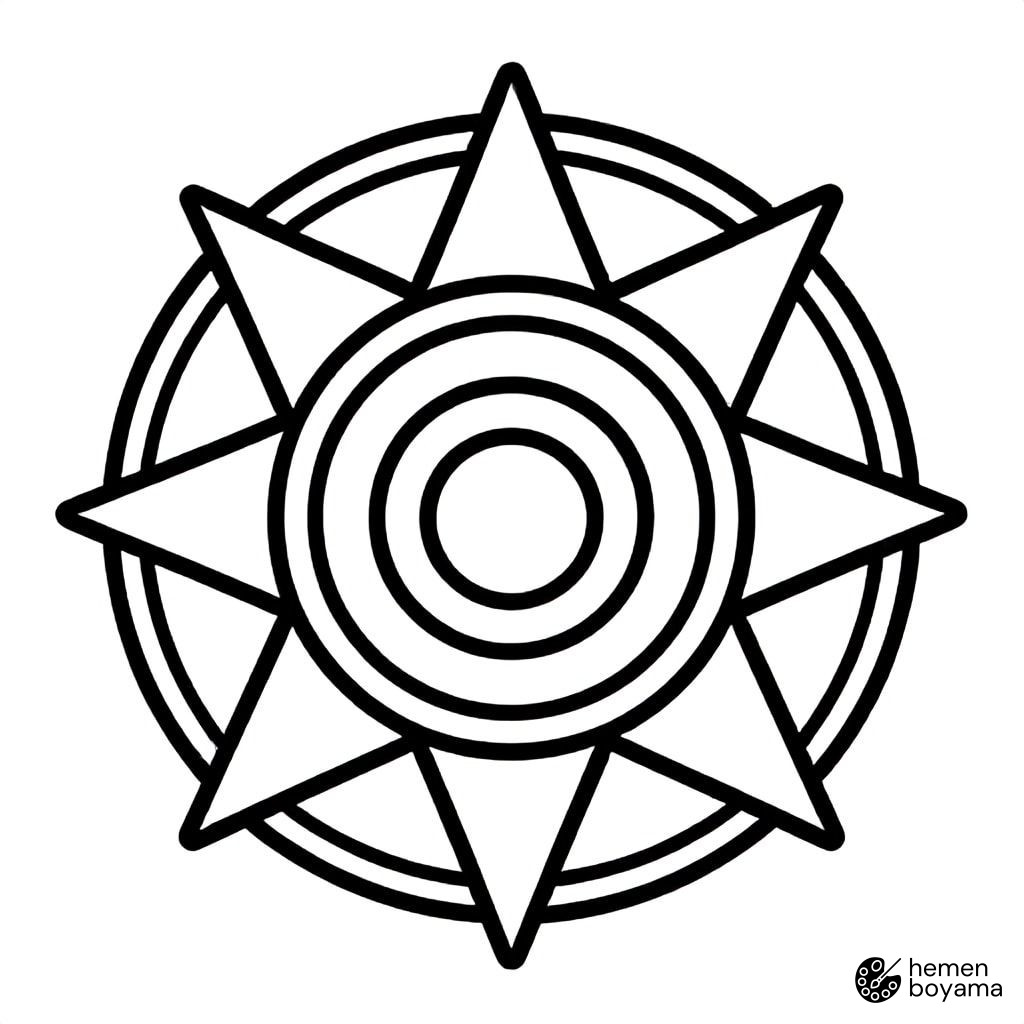 Sri Yantra Boyama Sayfası
