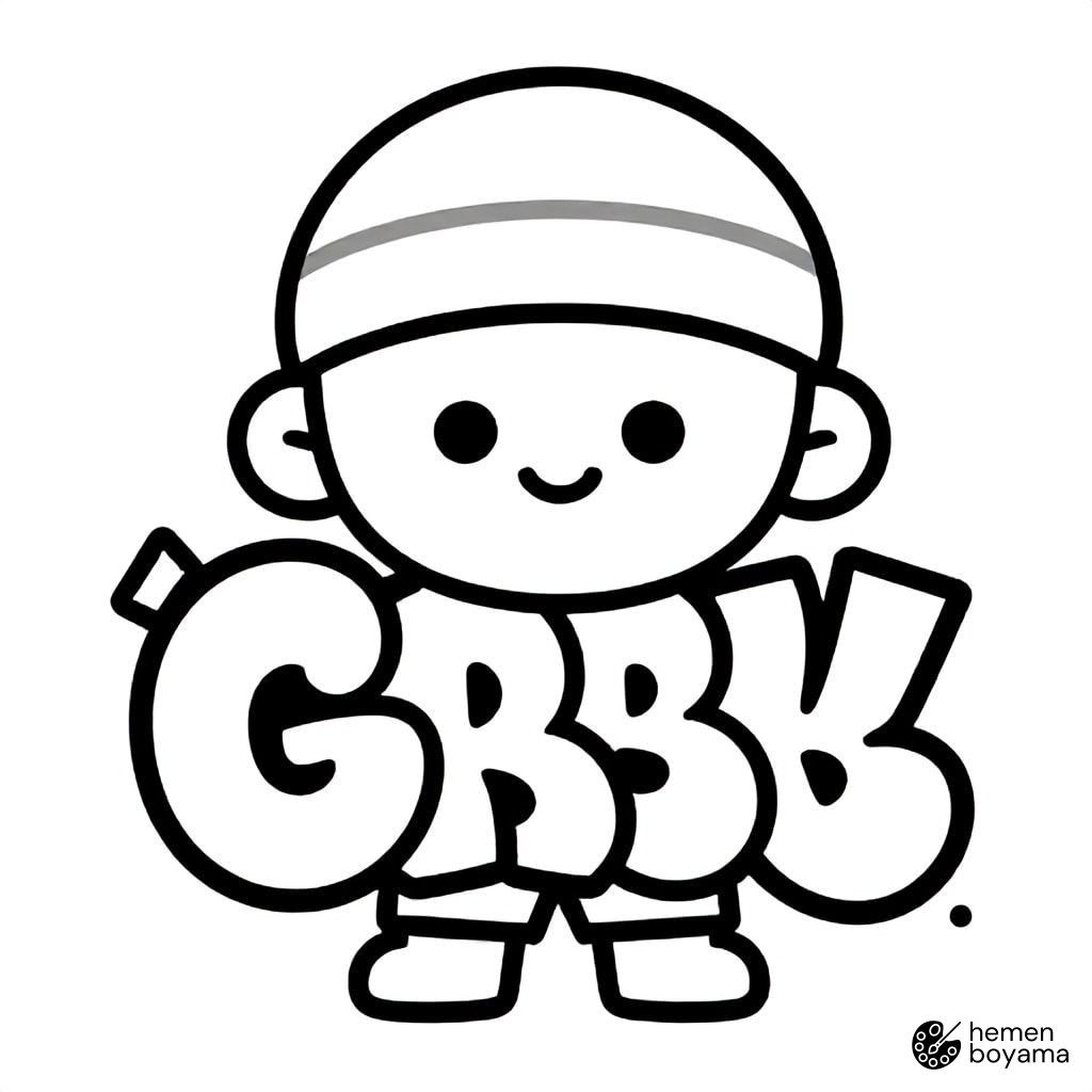 B-Boy Grafiti Boyama Sayfası
