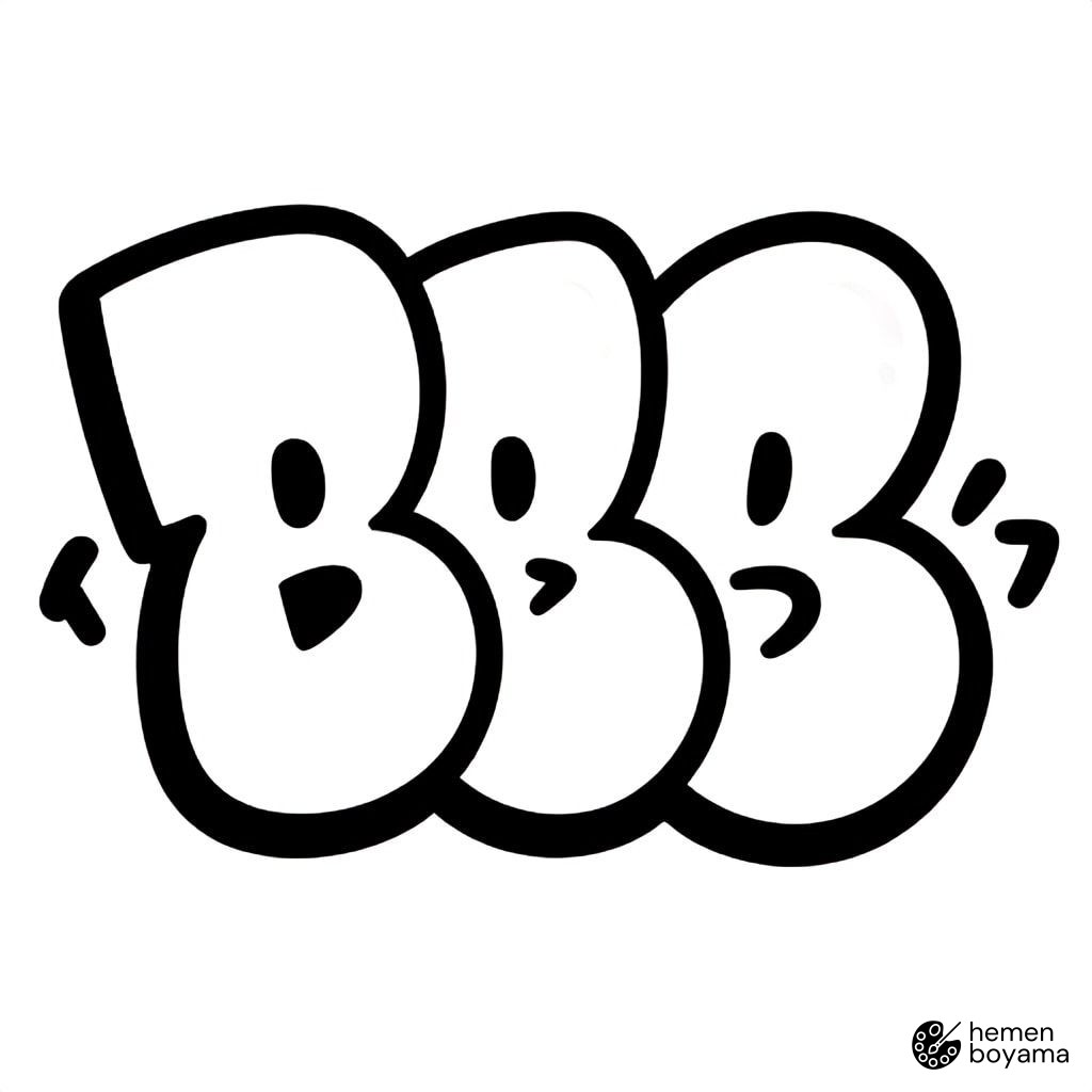 Grafiti Karakteri Boyama Sayfası