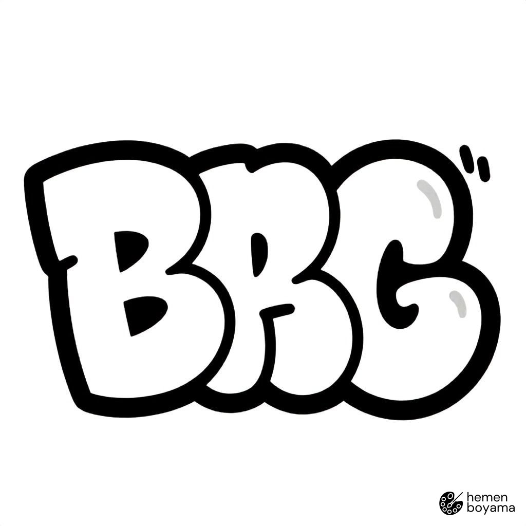 Pop Art Grafiti Boyama Sayfası