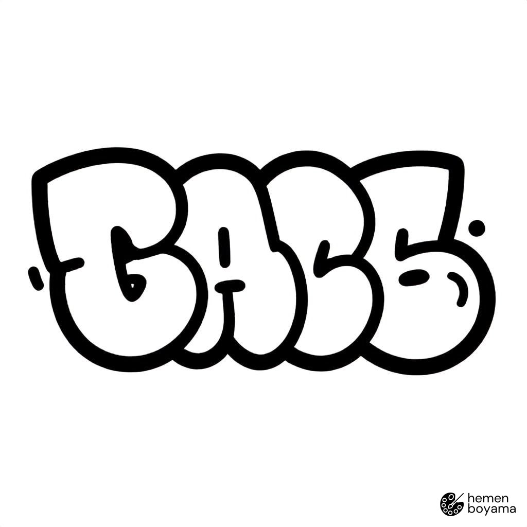 Wildstyle Grafiti Boyama Sayfası