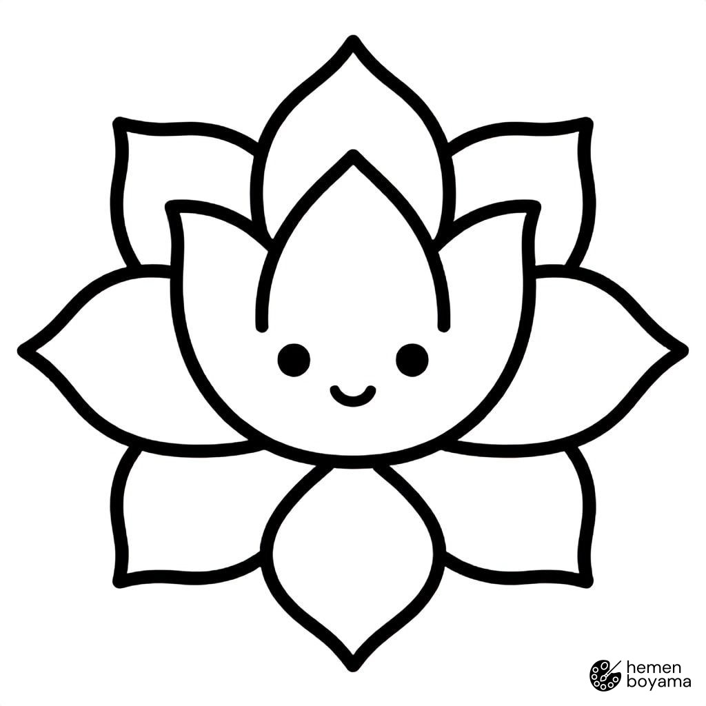 Lotus Mandala Boyama Sayfası