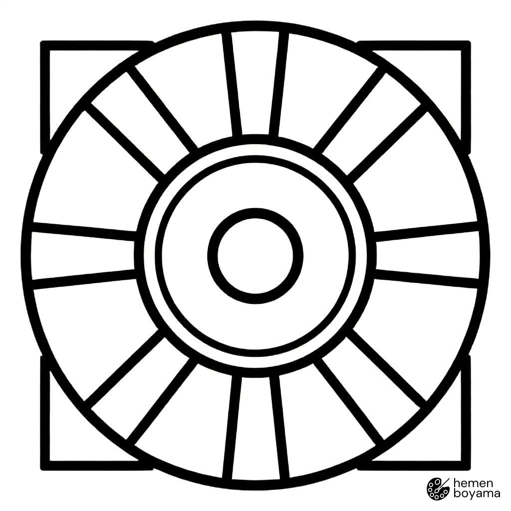 Op Art Deseni Boyama Sayfası