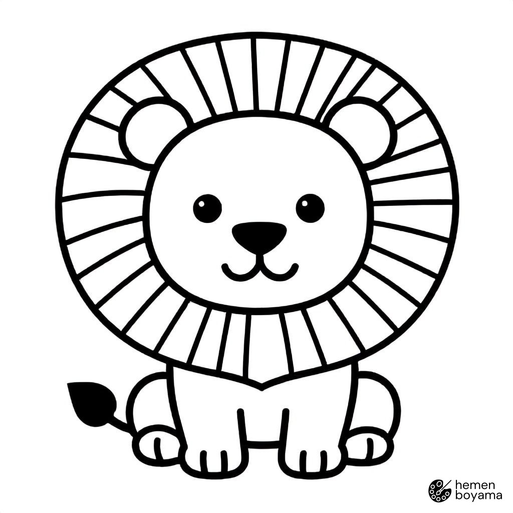 Zentangle Aslan Boyama Sayfası