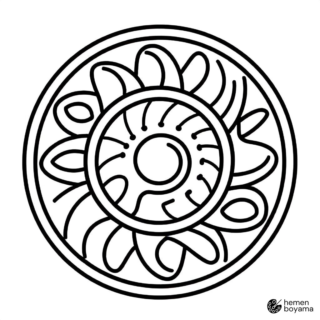 Zentangle Çizgiler Boyama Sayfası