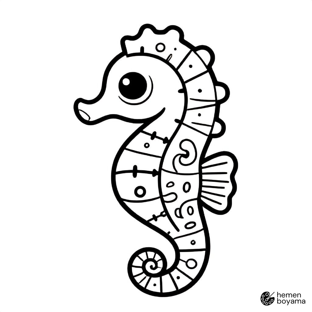 Zentangle Denizatı Boyama Sayfası