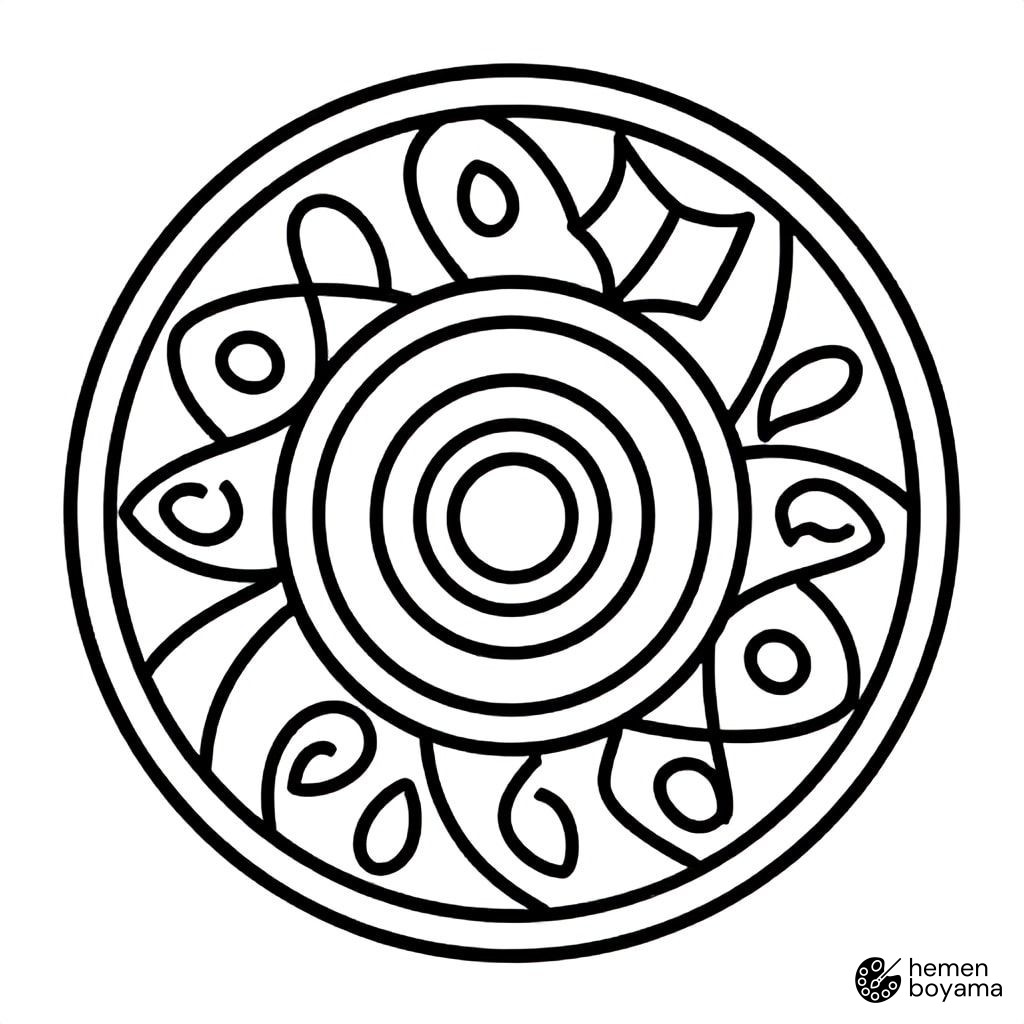Zentangle Karmaşık Desen Boyama Sayfası