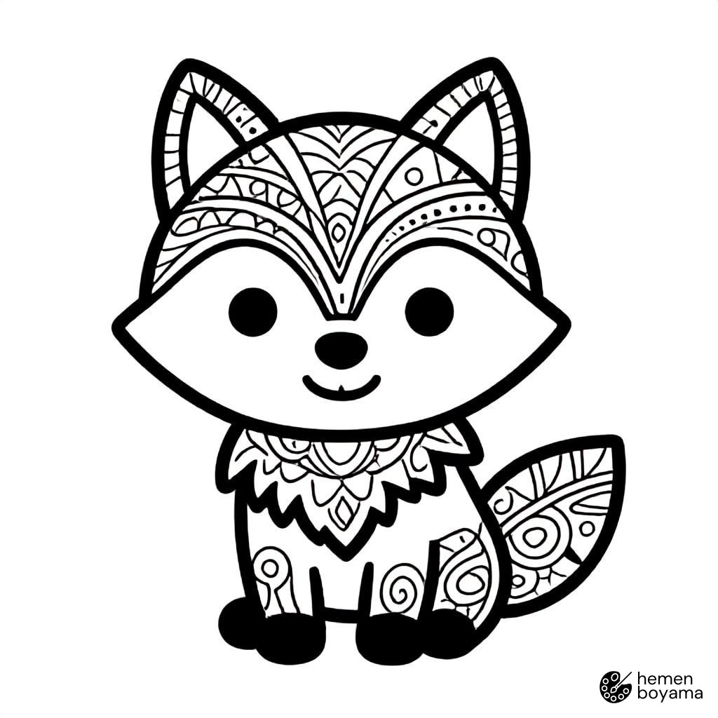 Zentangle Kurt Boyama Sayfası