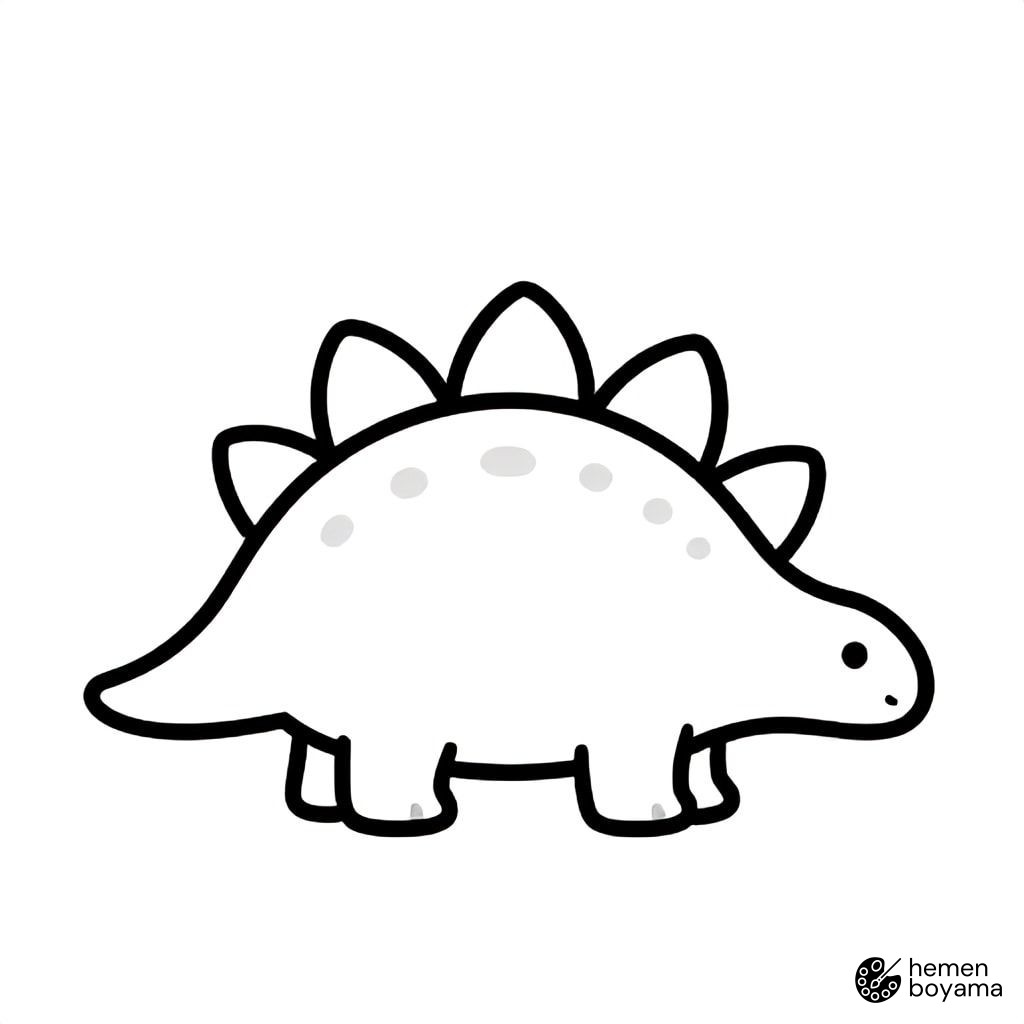 Stegosaurus Boyama Sayfası