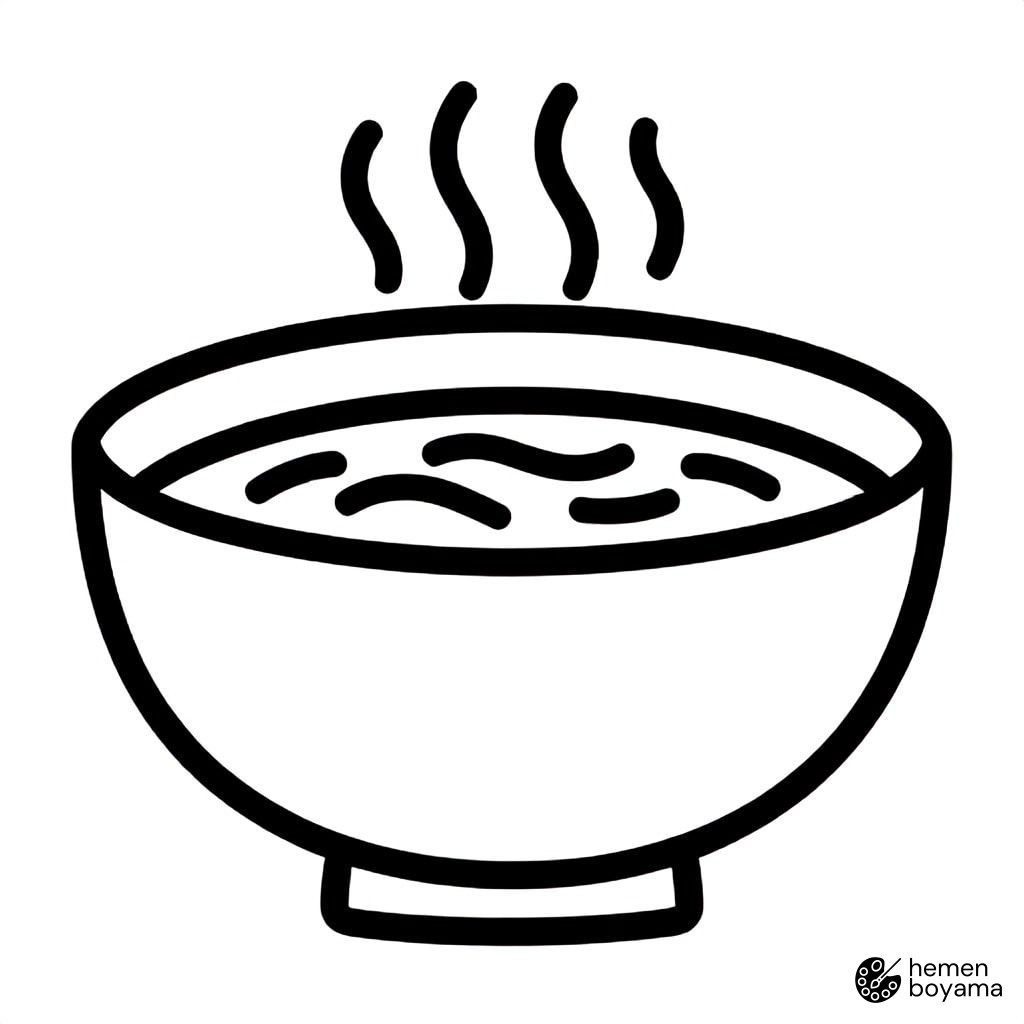 Ramen Kasesi Boyama Sayfası