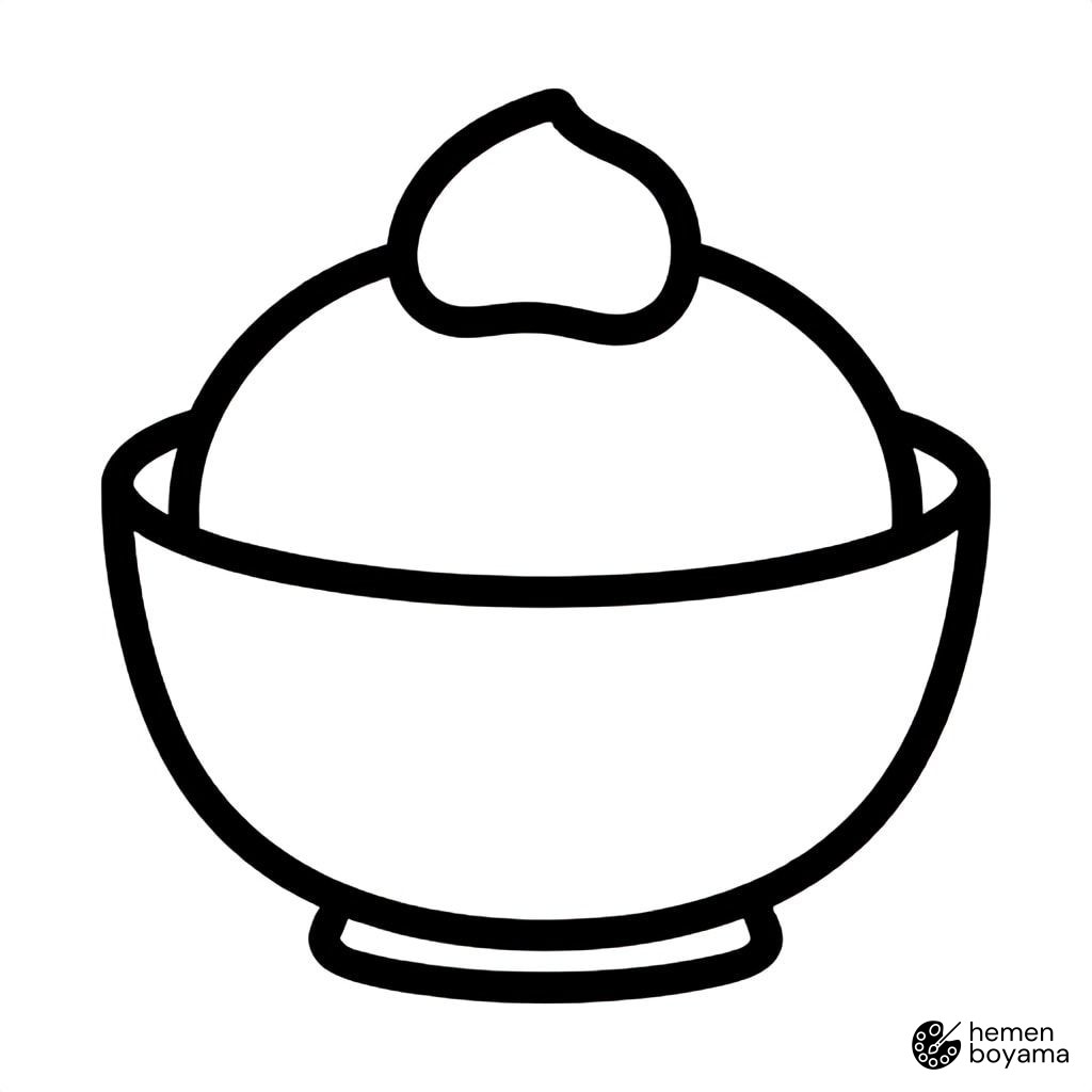 Puding Kasesi Boyama Sayfası