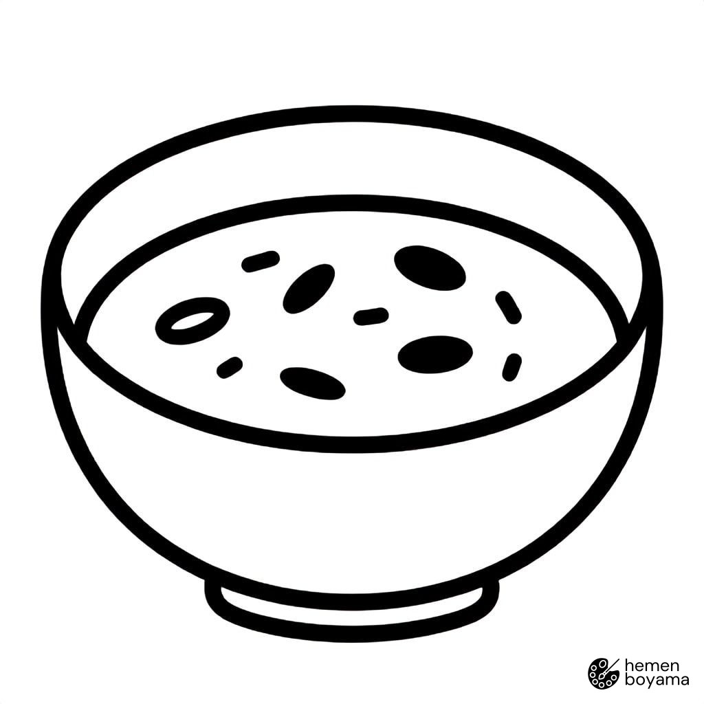 Mercimek Çorbası Boyama Sayfası