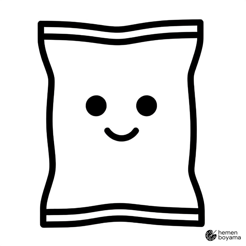 Cips Paketi Boyama Sayfası